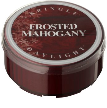 Kringle Candle Frosted Mahogany tealight candle