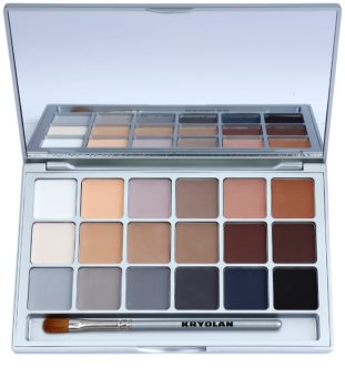 Kryolan Basic Eyes palette de fards à paupières 18 couleurs