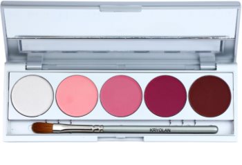 Kryolan Basic Eyes Eyeshadow Palette with 5 Shades with Mirror and Applicator