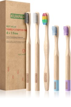 KUMPAN AS06 bambusowa szczoteczka do zębów zestaw upominkowy
