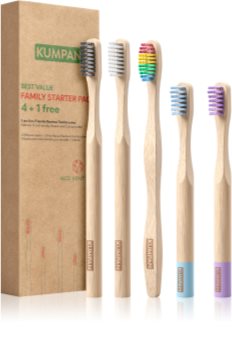 KUMPAN AS06 cepillo dental de bambú lote de regalo