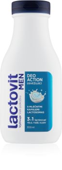 Lactovit Deo Action sprchový gel pro muže 3 v 1