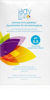 LadyCup Ladywipe Kosteuspyyhkeet Intiimihygieniaan