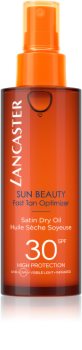 Lancaster Sun Beauty Satin Dry Oil sausasis purškiamasis apsaugos nuo saulės aliejus SPF 30