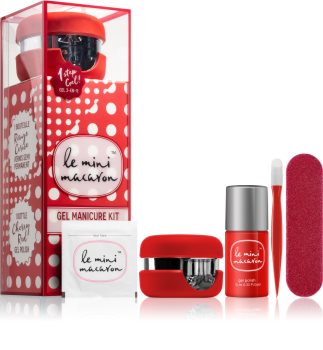 Le Mini Macaron Gel Manicure Kit Cherry Red Kosmetik-Set VII. (für Nägel) für Damen