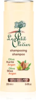 Le Petit Olivier Olive, Shea & Argan šampón pre suché a poškodené vlasy