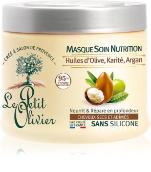 Le Petit Olivier Shea Butter Ravitseva Naamio Kuiville Hiuksille