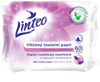 Linteo Wet Toilet Paper vlhčený toaletní papír s kyselinou mléčnou