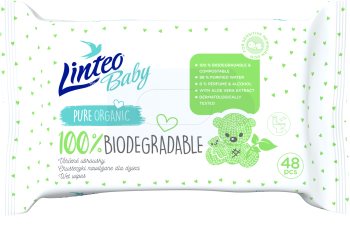 Linteo Baby Baby 100% Biodegradable dětské jemné vlhčené ubrousky