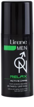 Lirene Men Relax crema hidratante antienvejecimiento para rostro y ojos