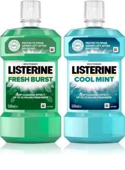 Listerine Fresh Burst a Cool Mint Duopack burnos skalavimo skystis gaiviam burnos kvapui užtikrinti