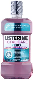 Listerine Total Care Zero elixir bucal de proteção completa contra cavidades e para um hálito fresco sem álcool