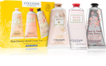 L’Occitane Pink Flowers Hand Cream Trio szett (kézre)