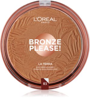 L’Oréal Paris Wake Up & Glow La Terra Bronze Please! bronzer și pudră pentru contur