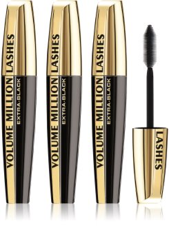 L’Oréal Paris Volume Million Lashes Extra Black Mascara für längere und dichtere Wimpern 3 pc