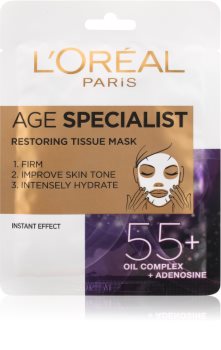 L’Oréal Paris Age Specialist 55+ платнена маска за интензивно опъване и озаряване на кожата на лицето