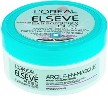 L’Oréal Paris Elseve Extraordinary Clay máscara de limpeza para cabelo rapidamente oleoso