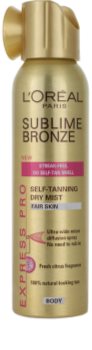 L’Oréal Paris Sublime Bronze samoopalacz w sprayu do jasnej skóry