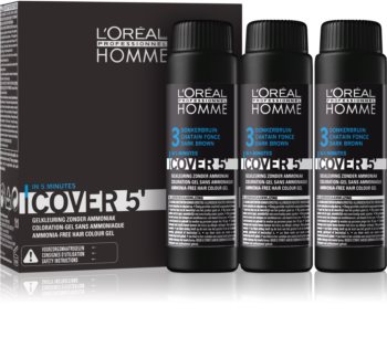 L’Oréal Professionnel Homme Cover 5' Sävyttävä Hiusväri 3 kpl