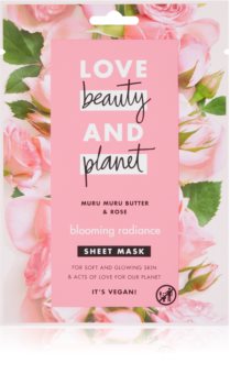 Love Beauty & Planet Blooming Radiance Muru Muru Butter & Rose Zellschicht-Maske zur Verjüngung der Gesichtshaut