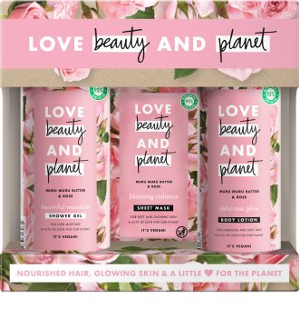 Love Beauty & Planet Blooming Radiance Muru Muru Butter & Rose Gift Set (for Body and Face)