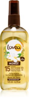 Lovea Monoi výživný olej na opaľovanie SPF 15