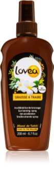 Lovea Tanning Gel Monoï spray pour accélérer le bronzage