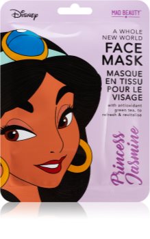 Mad Beauty Disney Princess Jasmine revitalizační plátýnková maska s výtažkem zeleného čaje
