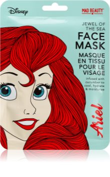 Mad Beauty Disney Princess Ariel Moisturising face sheet mask With Extracts Of Cucumber