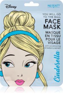 Mad Beauty Disney Princess Cinderella plátýnková maska pro rozjasnění a vitalitu pleti