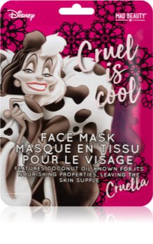 Mad Beauty Disney Villains Cruella maschera in tessuto con olio di cocco