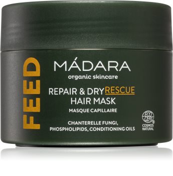 Mádara Feed regenerierende und feuchtigkeitspendende Maske für die Haare