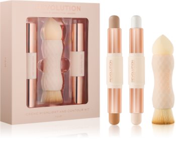 Makeup Revolution Crème Highlight And Contour Kit coffret cosmétique Fair pour femme