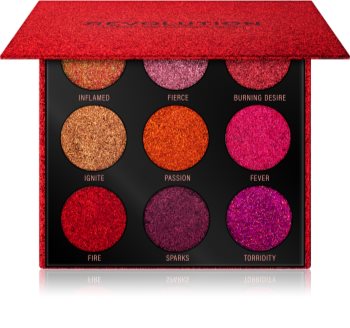 Makeup Revolution Pressed Glitter Palette Palette mit gepresstem Glitter