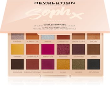 Makeup Revolution Soph X Extra Spice paletka očných tieňov so zrkadielkom