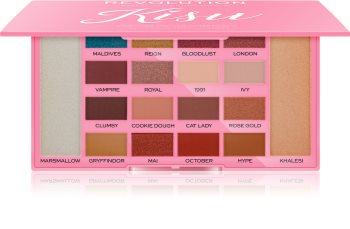 Makeup Revolution X Kisu paleta očních stínů a rozjasňovačů