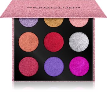 Makeup Revolution Pressed Glitter Palette Palette mit gepresstem Glitter