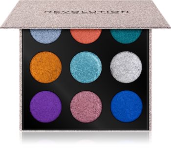 Makeup Revolution Pressed Glitter Palette Palette mit gepresstem Glitter