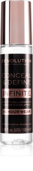 Makeup Revolution Conceal & Define Infinite fixační sprej na make-up s matným efektem
