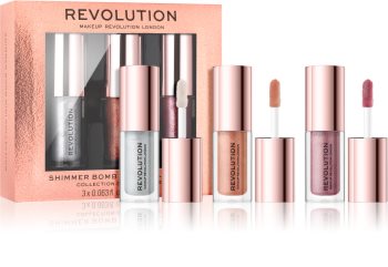 Makeup Revolution Shimmer Bomb Set mit Lipglosses