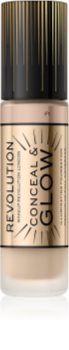 Makeup Revolution Conceal & Glow rozjasňující make-up pro přirozený vzhled