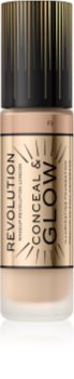 Makeup Revolution Conceal & Glow подсвечивающая омолаживающая тональная основа для создания естественного образа