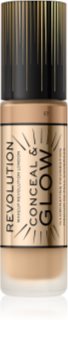 Makeup Revolution Conceal & Glow podkład rozświetlający dający naturalny efekt