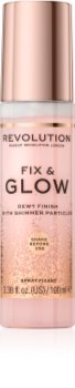 Makeup Revolution Fix & Glow Make-up Fixierspray mit feuchtigkeitsspendender Wirkung