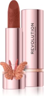 Makeup Revolution Precious Glamour Butterfly jedwabista pomadka z matowym wykończeniem