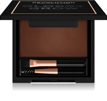 Makeup Revolution Glossy Brow fixační vosk na obočí s kartáčkem