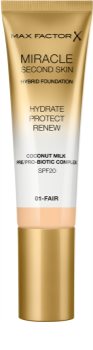 Max Factor Miracle Second Skin hydratisierendes cremiges Foundation SPF 20