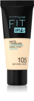 Maybelline Fit Me! Matte+Poreless Mattierendes Make-up für die normale bis fettige Gesichtshaut