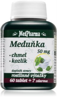 MedPharma Meduňka + chmel + kozlík výživový doplnok na normálnu funkciu srdca a ciev