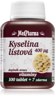 MedPharma Kyselina listová 400 µg výživa v těhotenství, metabolismus aminokyselin